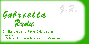 gabriella radu business card